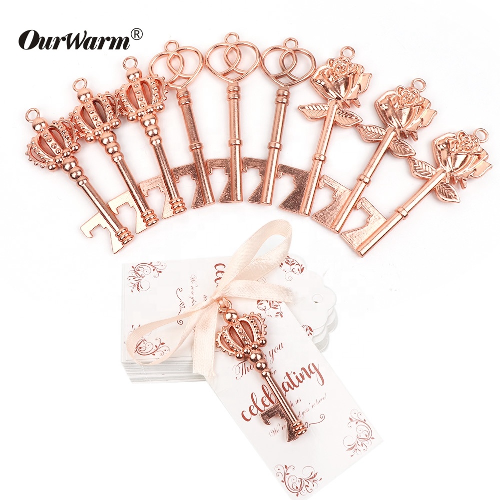 OurWarm, 10 шт., античная бронза, металлический каркас в форме ключа, открывалка для бутылок, деревенский свадебный сувенир, подарок, товары для вечеринок