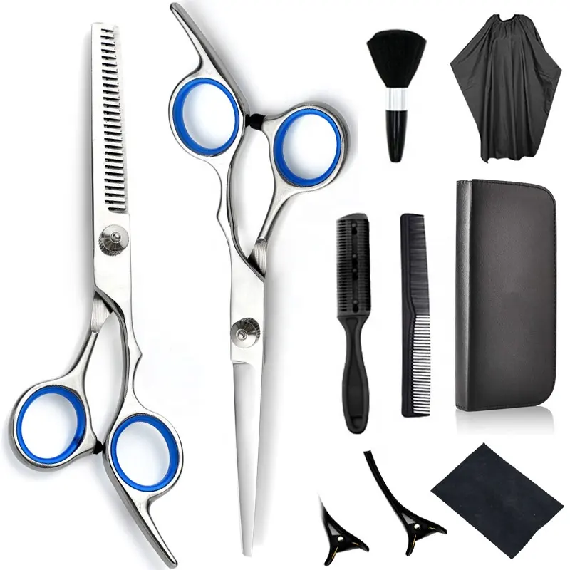 10 шт., набор ножниц для стрижки волос, с логотипом на заказ