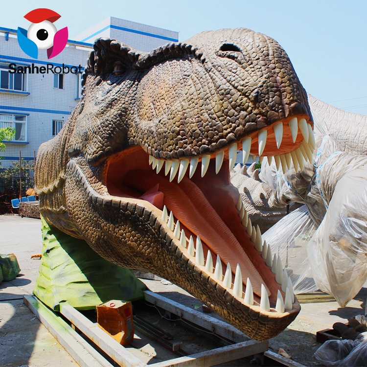 SH-RD1227 мягкая резиновая аниматронная голова динозавра T-rex