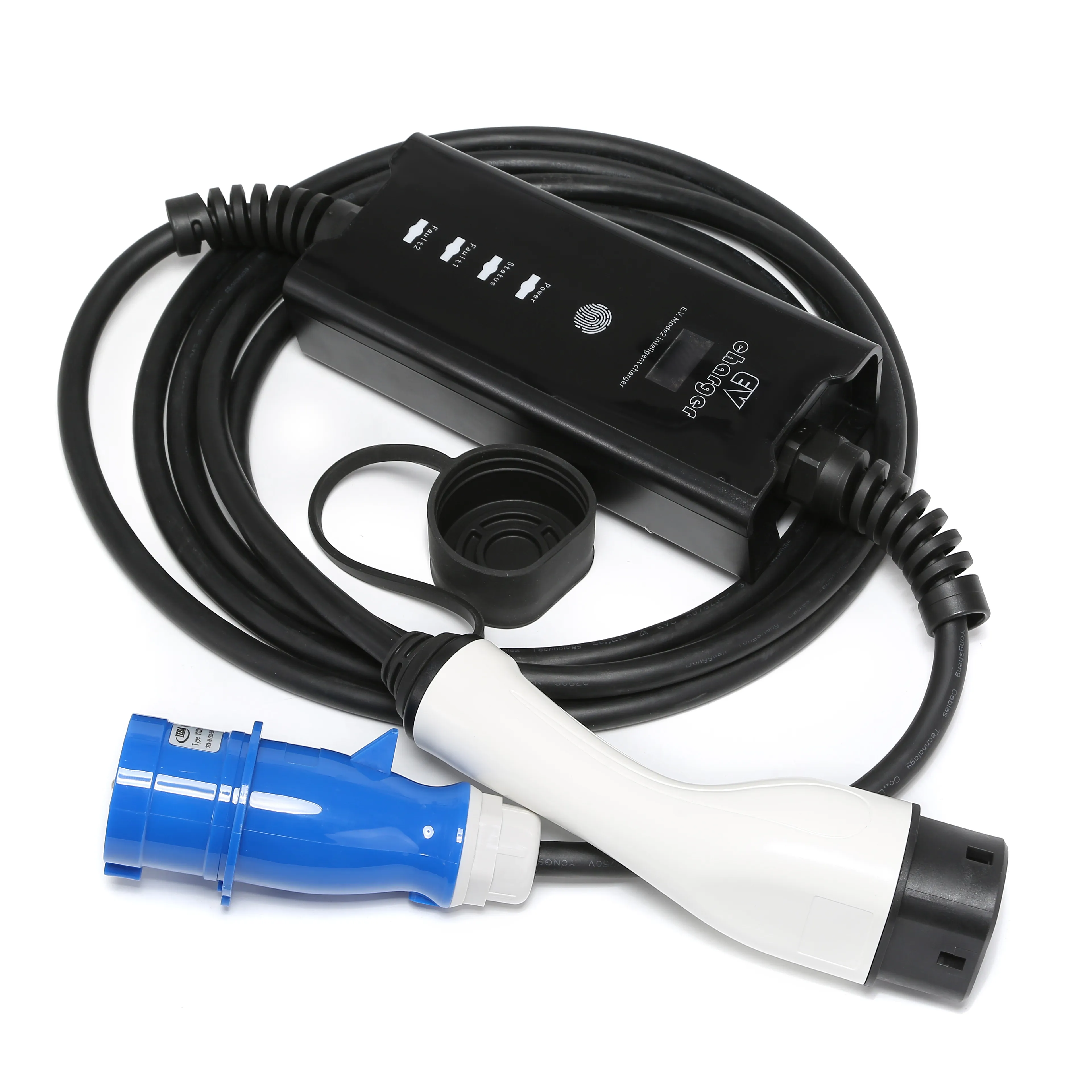 Factory Wholesale 32A Type 2 EV Home Charger Comes with LED LCD Display for new engergy vehicle ev charging cable