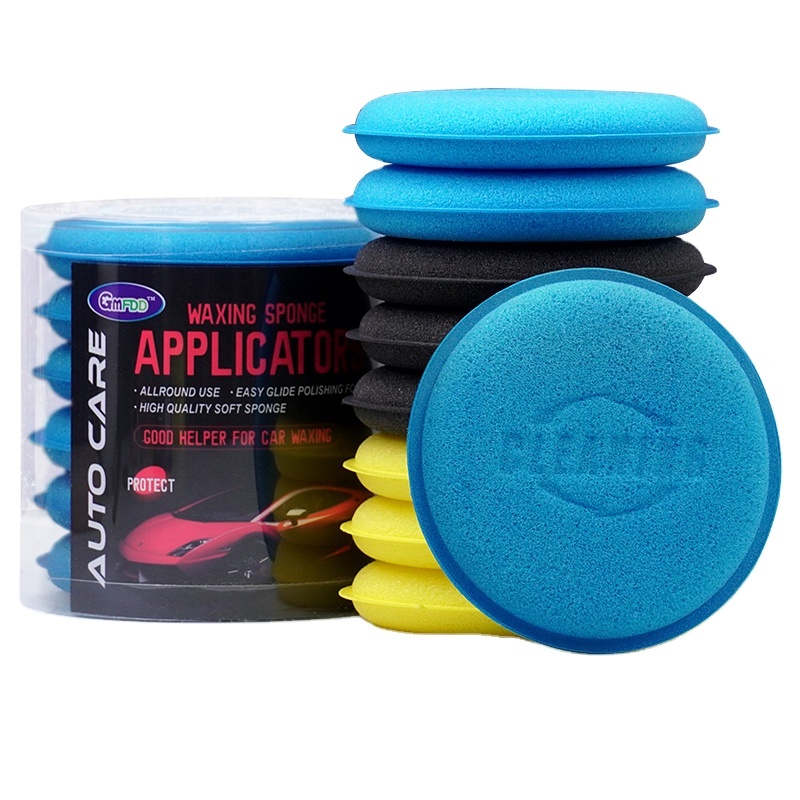 Round Car Care Waxing Polish Wax Foam Sponge Applicator Pads For Clean Cars Vehicle