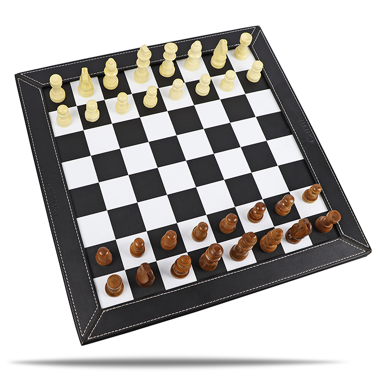 Настольная игра 2 в 1 для путешествий/дома, образовательная игрушка, подарок, набор из искусственной кожи, нарды, шахматные игры с сумкой для хранения