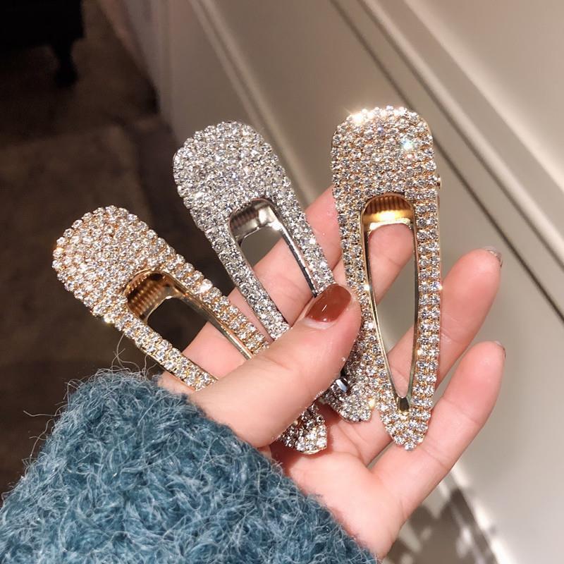 Korean full diamond hair clips super flash simple hair clips for girls hair pins 2019(EJ1884)