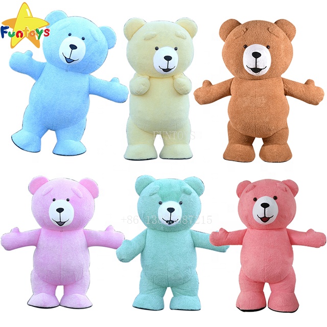 Надувной костюм медведя Тедди Funtoys CE, надувной костюм для косплея, маскотэ, животное, маскотэ для взрослых