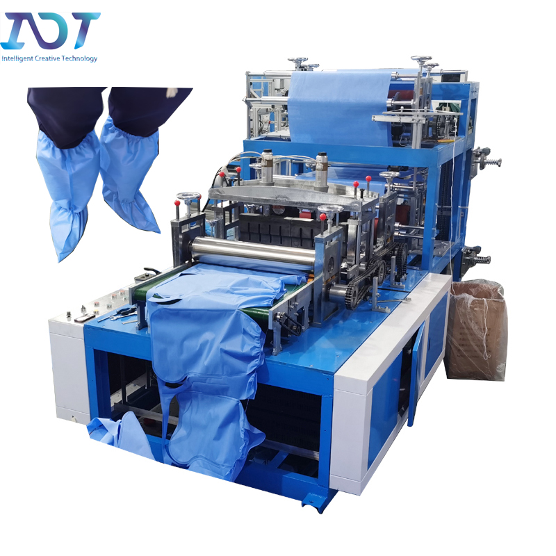 Factory Supply Custom Medical Fully Auto Disposable Non Woven Fabric Boot Shoe Cover Making Machine