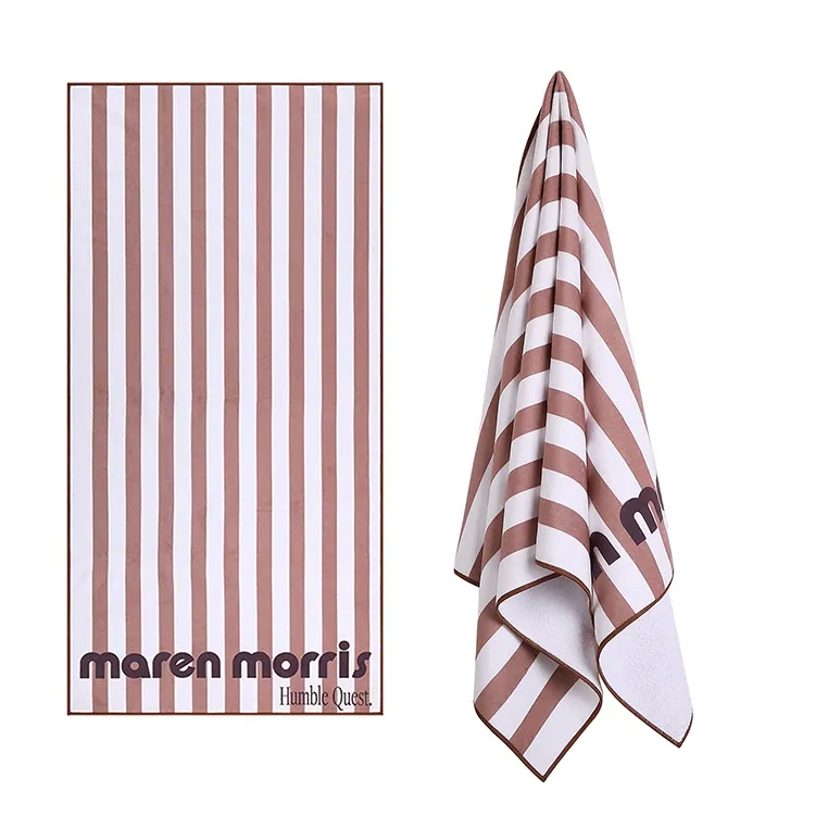 Personalized Design Sand Free Absorbent Double-sided Composite Cotton Large Stripes Beach Towels