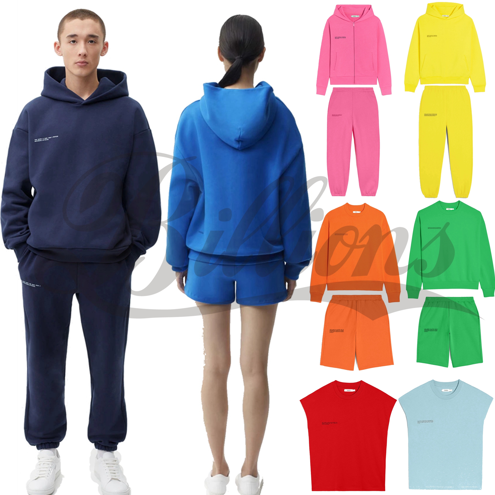 Sweat Work Wide Leg Flare Cargo Recycled Cotton Pant Sweat Leather Men Casual Two Piece Plus Size Pants Set