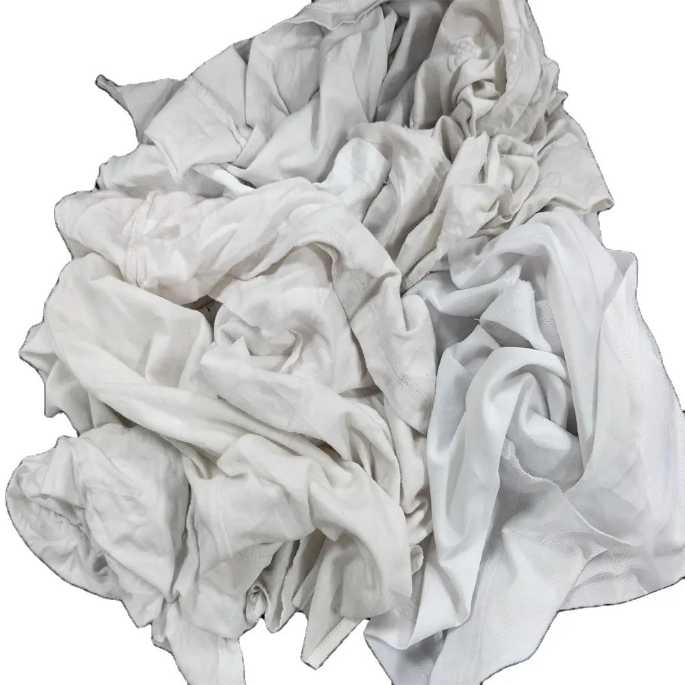 Good absorption white t shirt rags marine cleaning cloth scraps cotton wiping rags