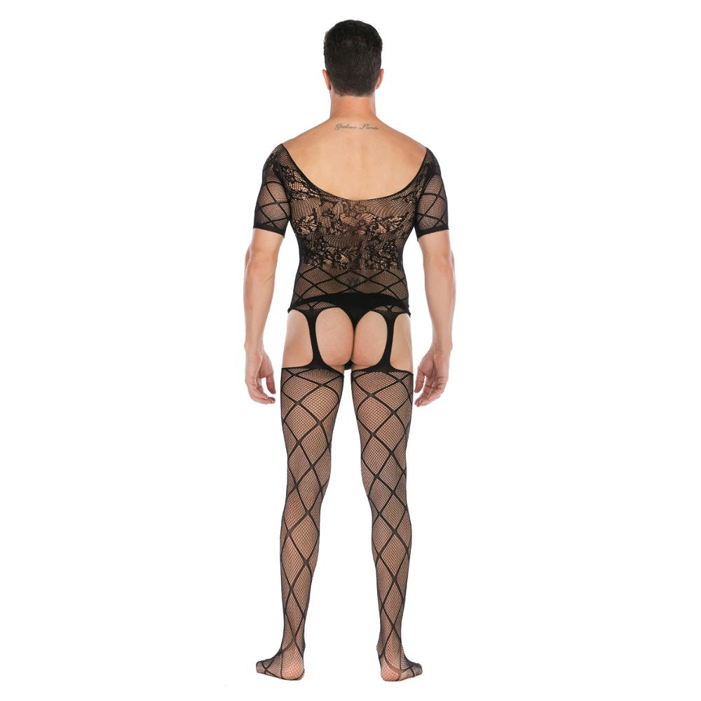 Sexy Man Bodystocking Fishnet Nightwear Sexy Men Lingerie Sleepwear