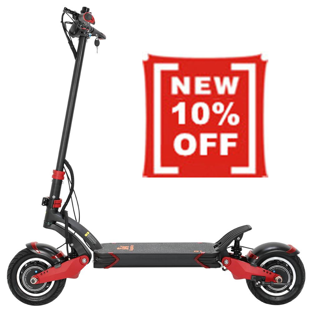 Kugoo G1 52V 18.5A 10 дюймов мощный Двойной Мотор привод Высокая скорость 65 км/ч гидравлический тормоз электрический скутер 2000 Вт внедорожный e-scooter