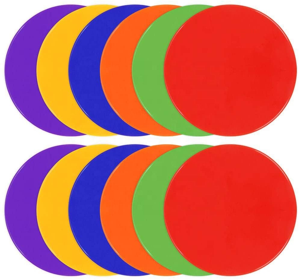 Spot Markers Flat Field Cones Non Slip Rubber Agility Markers Flat Field Cones Floor Dots for Soccer Basketball Sports