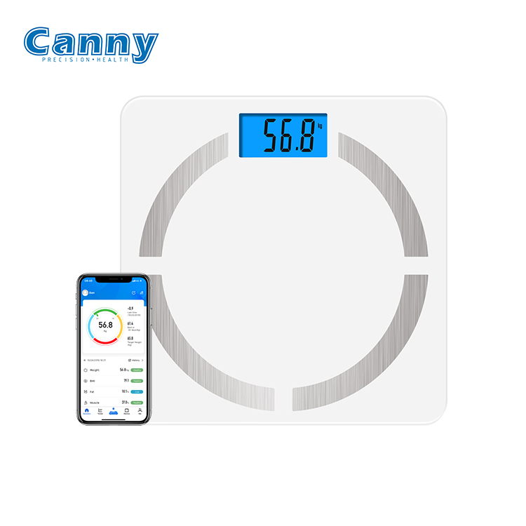 Умные цифровые электронные весы Canny с белыми зубьями и приложением для смартфона