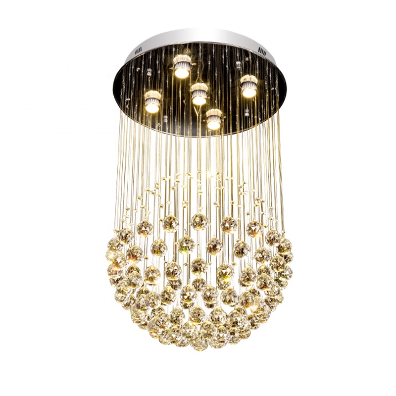 Modern Chandelier Hanging Lighting Flush Mount Spiral Pendant Lamps Lights led Luxury Living Room K9 Crystal Chandelier Light
