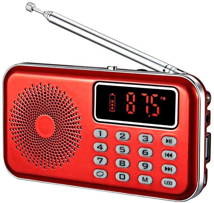 Портативный мини AM FM радио динамик MP3-плеер с AUX входом USB TF слот для карты транзистор карманные радиостанции с ультра-длинной антенной