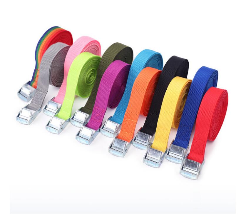 Wholesale 1 inch 25mm Cargo Cam Buckle Type Tie Down Lashing Strap Cargo Lash Luggage Nylon Bag Belt Ratchet Metal Buckle