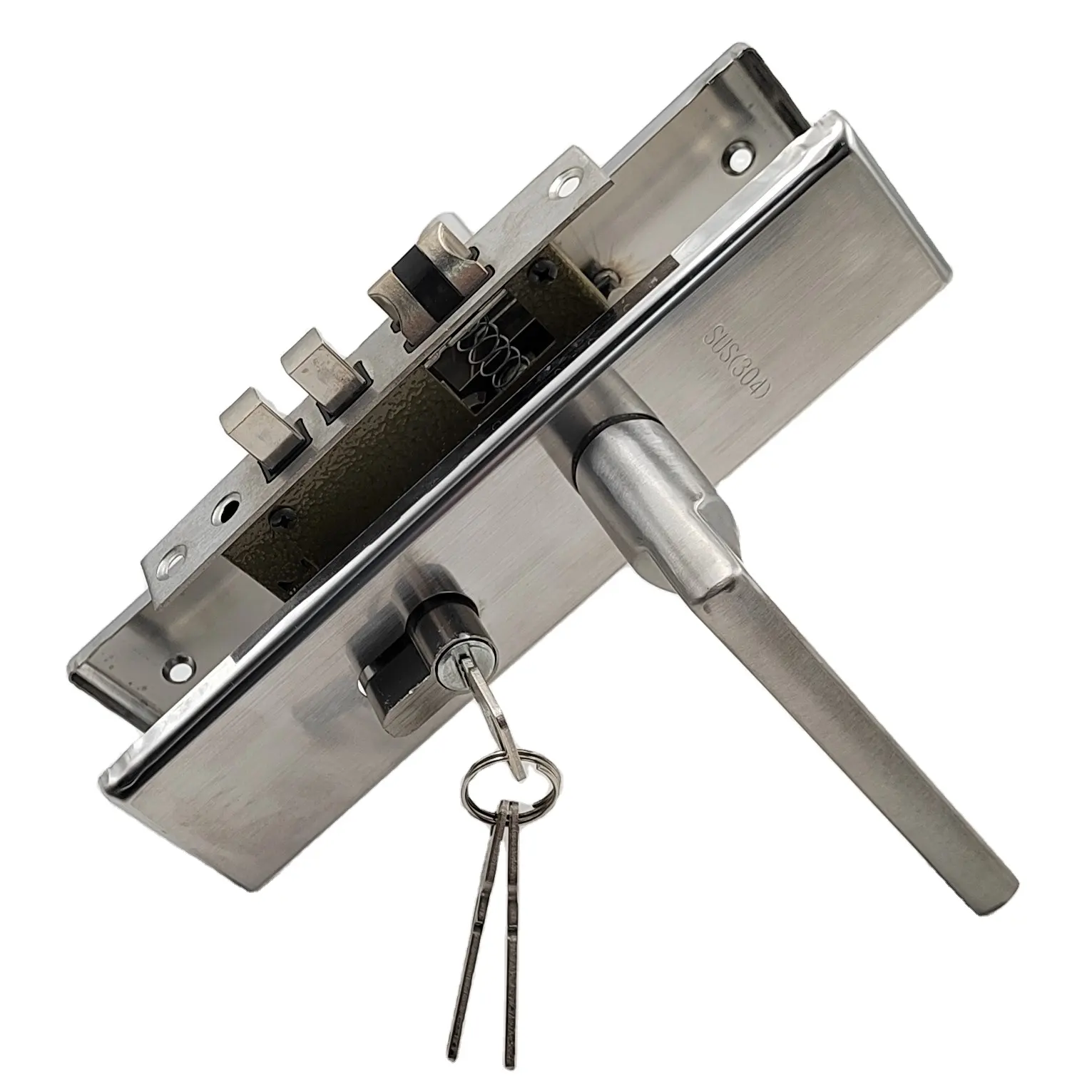 Stainless Steel Lever door Lock and Steel Door Handle Lock Panel Door Lock