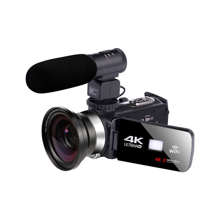 48 миллионов пикселей 4K Ultra HD записывающая видеокамера с широкоугольным объективом и микрофоном HDV4K Дешевое цифровое видео ИК Ночное Видение