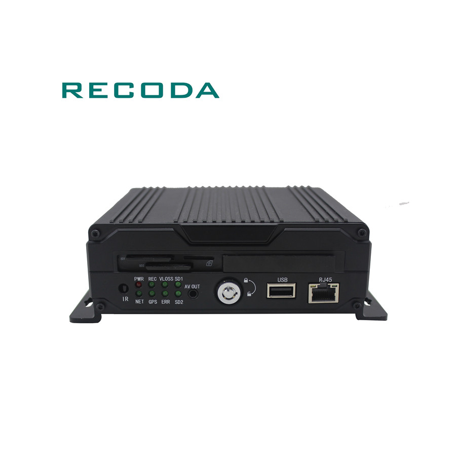 Синхронизация внутренней синхронизации мобильного автомобиля dvr 720P двойной SD карты GPS 3G / 4G wifi 4ch mdvr плеер h.264