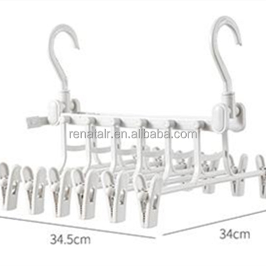 Foldable Coat Clothing Hanger Folding Clothes Hangers For Clothes Drying Rack Multi-function Clothes Rack Closet Organizer Space
