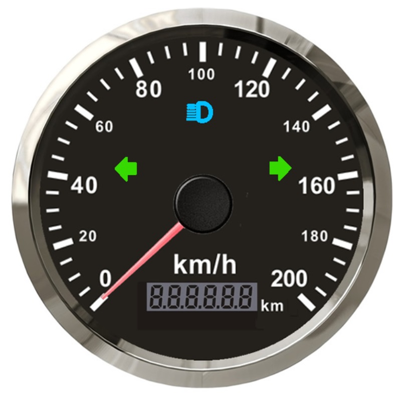 Приятная на ощупь универсальный GPS Спидометр 0-200 км/ч для автомобилей мотоциклов ATV UTV пройденное расстояние в милях регулируемый 3 3/8 "9-32 в пост с подсветкой