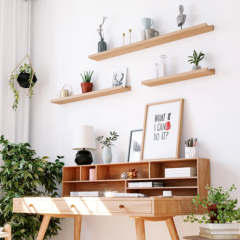 Wall Mount Decoration Wooden Wall Shelf