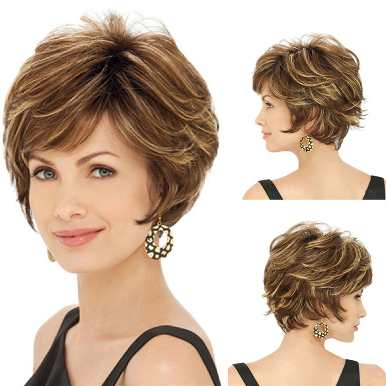 Hot sale wholesale women beauty black mannequin for wig display synthetic short pixie cut lace wig
