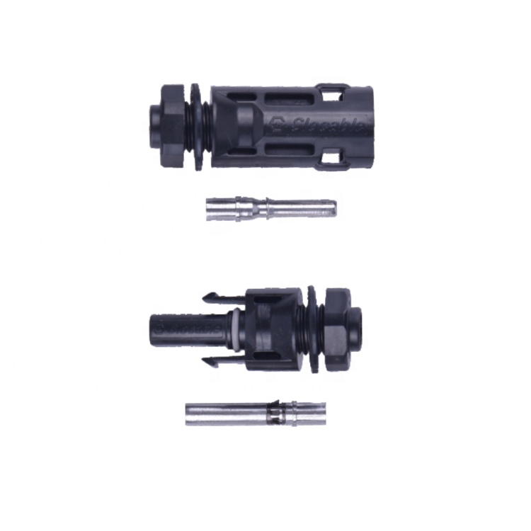 Circular copper core IP68 cables connectors male connector and female connect MC-4 cable connector copper sheet
