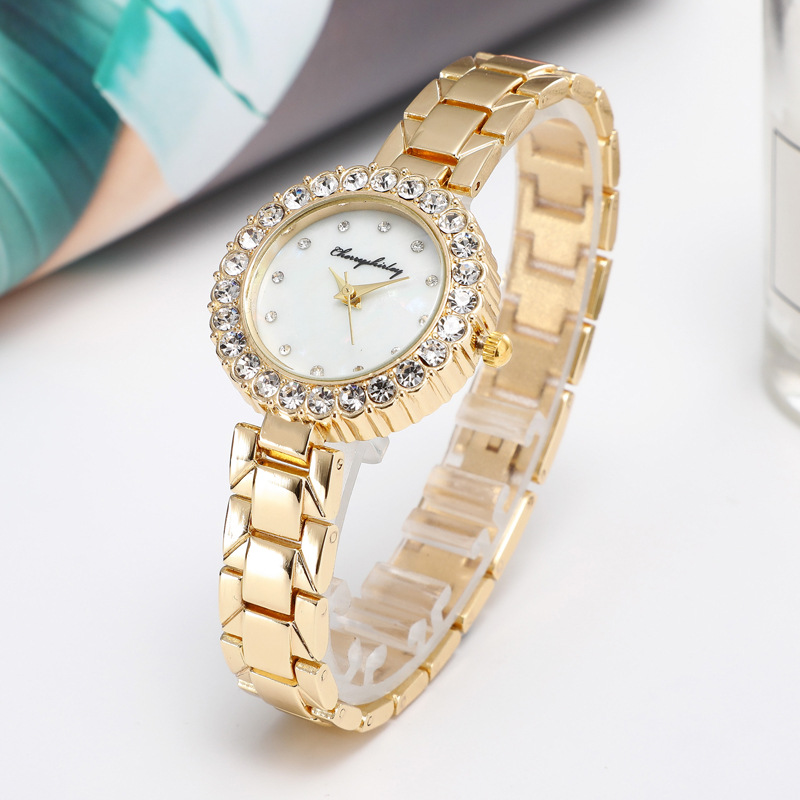 DAICY wholesale custom hot sale hip hop bling bling iced out gold diamond ladies watch 2021