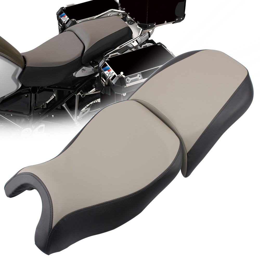 Fit For BMW 18-20 R1200GS R1250GS Two up Seat Cover Gray Black Front Rider Rear Passenger Seat Pillion Cushion