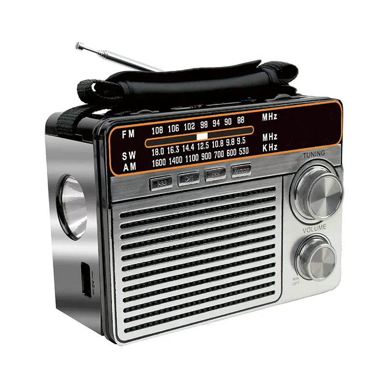 Выгодная цена, Портативный ретро-радиоприемник AUX AM FM SW, многополосный домашний винтажный радиодинамик