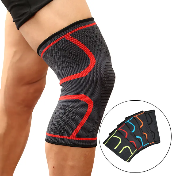 Compression Knee Sleeve Aolikes Best Sports Breathable Exercise Gym Knee Brace Compression 3D Adjustable Hinged Knee Sleeve Support