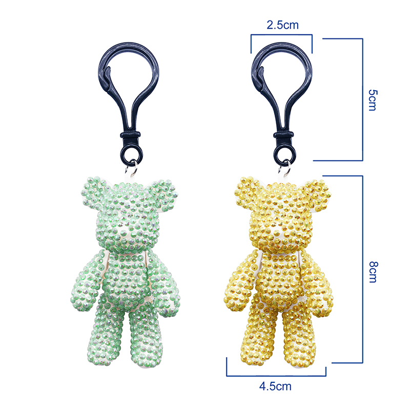 Popular Diamond Painting Key Chain Bear Design DIY Key Chain For Kids And Adults