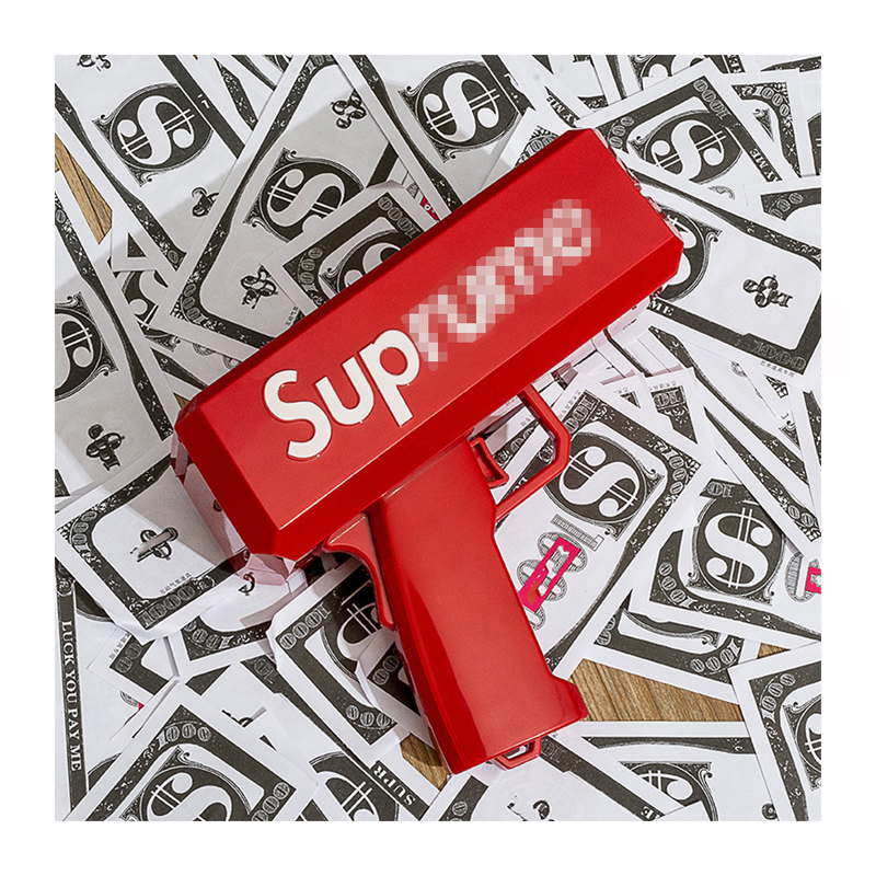 Supre me денежный пистолет-распылитель шутер для вечеринки супер деньги Золото с реквизит деньги