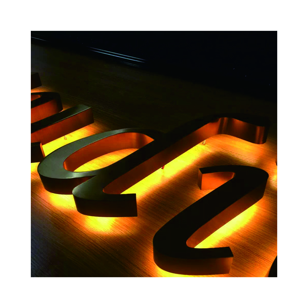 3D channel letter led backlight sign and halo-lit led for shop billboard
