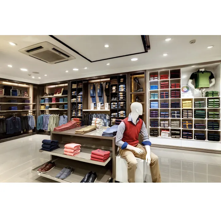 men suit clothing store interior design Custom Cloth Store Display Showcase