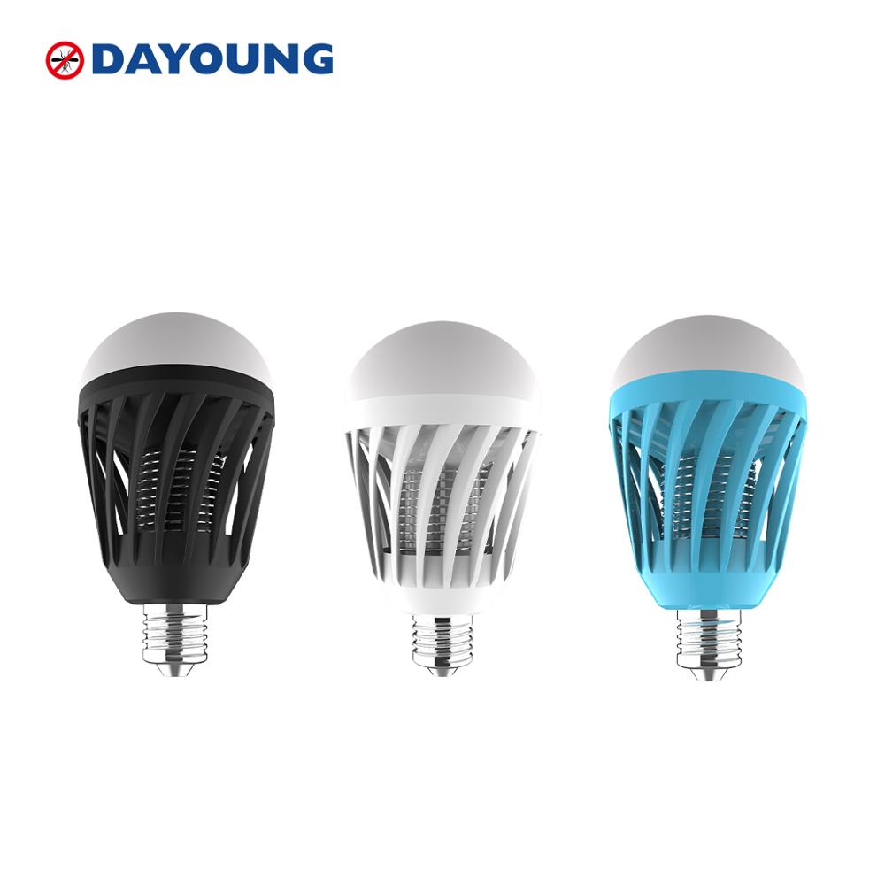 Black color 2 in 1 15W 550Lumen Fly Insect Killer UV lamp Bug Zapper Light Bulb Electric Mosquito Killer Lamp