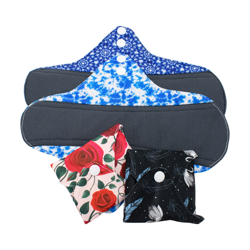 Good quality athletic mesh Reusable Cloth Pad Washable Cloth Menstrual Pads Panty Liners