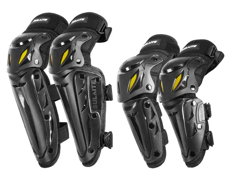 Motorcycle riding anti fall wind and heat resistant leg and knee protectors equipment for all seasons