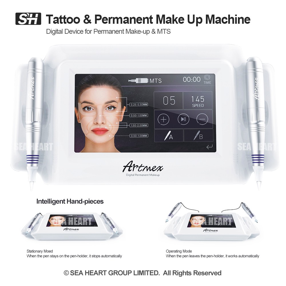 Sea Heart 2020 Advance Sale цифровой Перманентный макияж татуировки с двумя ручками пму и МТС