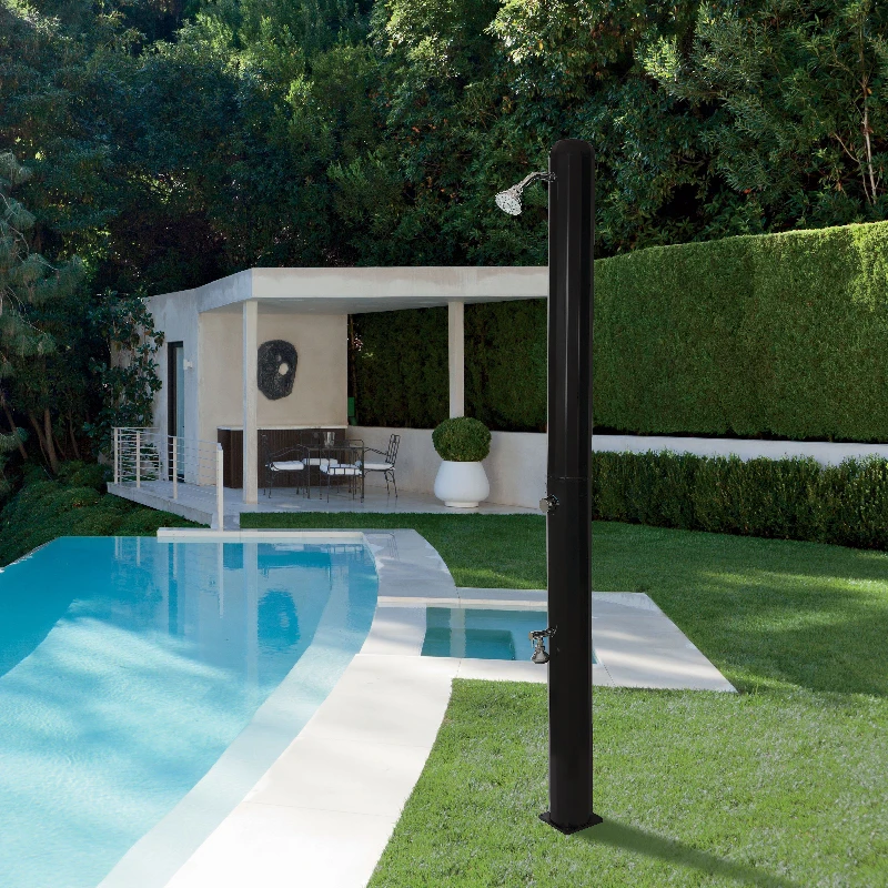 matrix Swimming pool solar shower pvc black color beach 35L