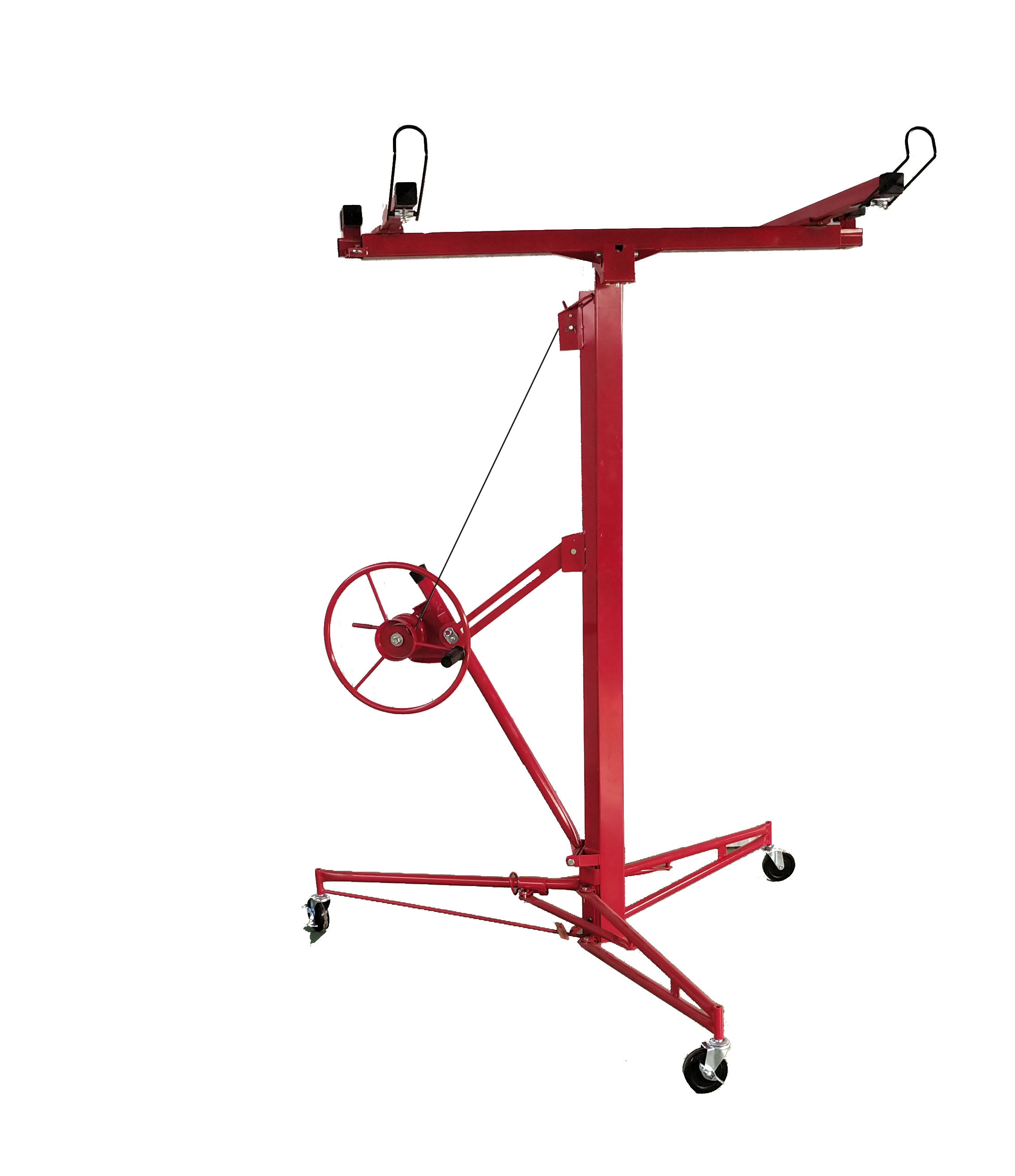 Panel Lift Hoist Jack Lifter Lockable Caster Wheel Adjustable Arm Foldable Construction Tool Drywall Lift