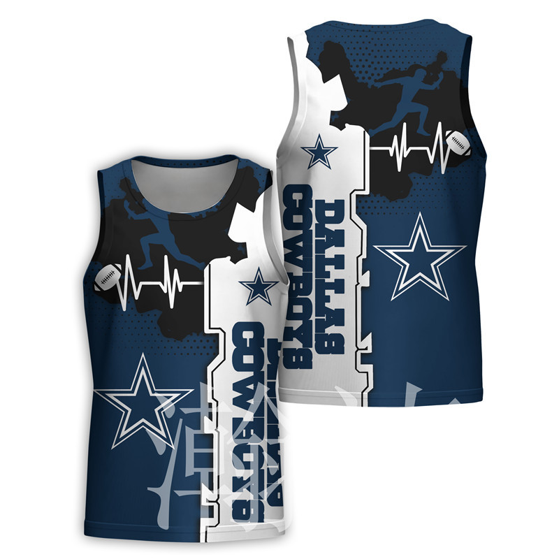 Wholesale NFL Teams Mens Sportswear Sleeveless Fitness Tank Top Soft Pantone Men Customized NFL Logo Style