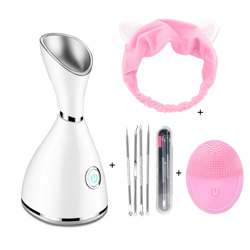 Professional Hot Mist Face Sauna Facial Steamer Portable Acne Needle Nano Ionic Facial Steamer