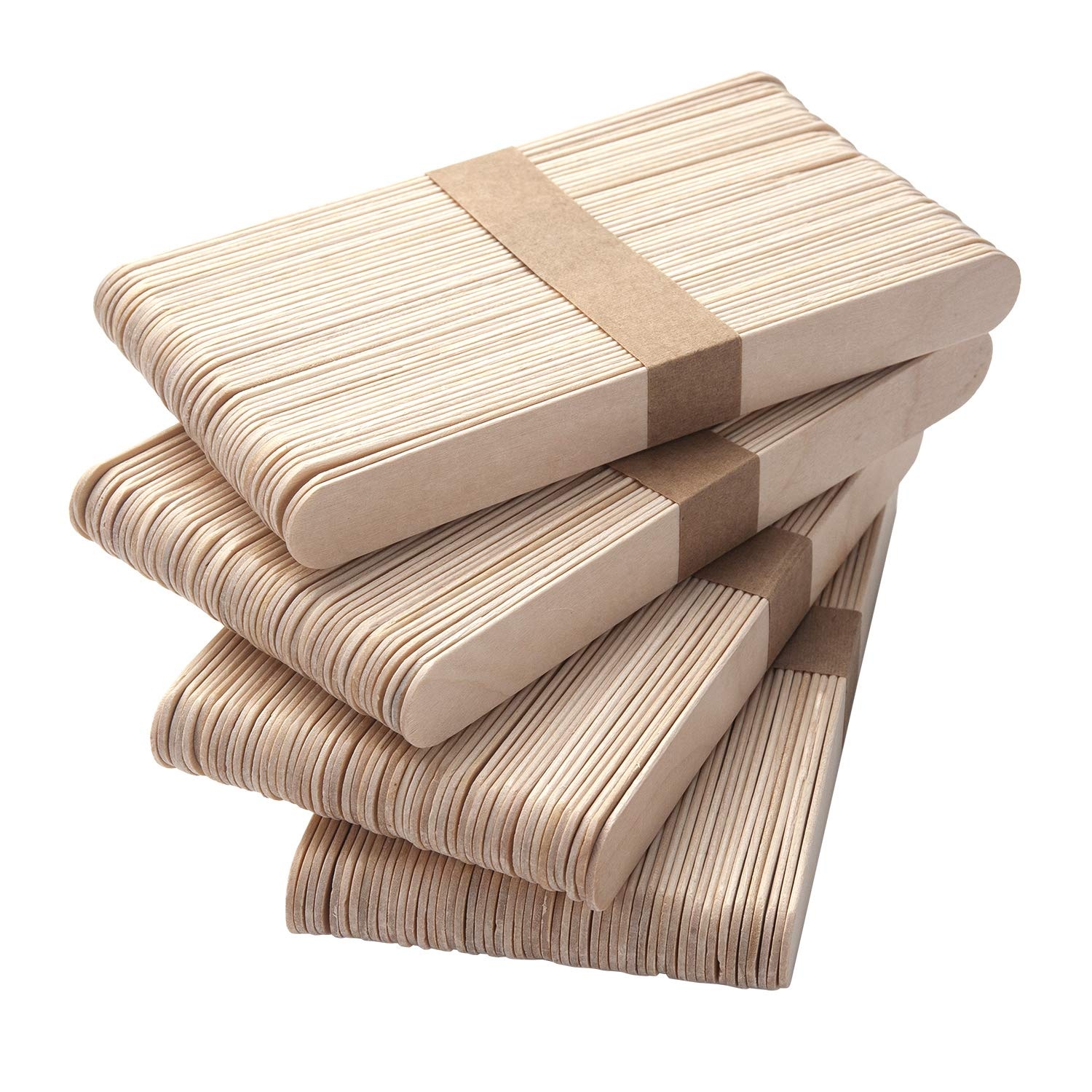 KarlNiko Professional Spa Quality 6" Wooden Body Applicator Waxing Spatula Hair Removal Waxing Stick (Pack of 50)
