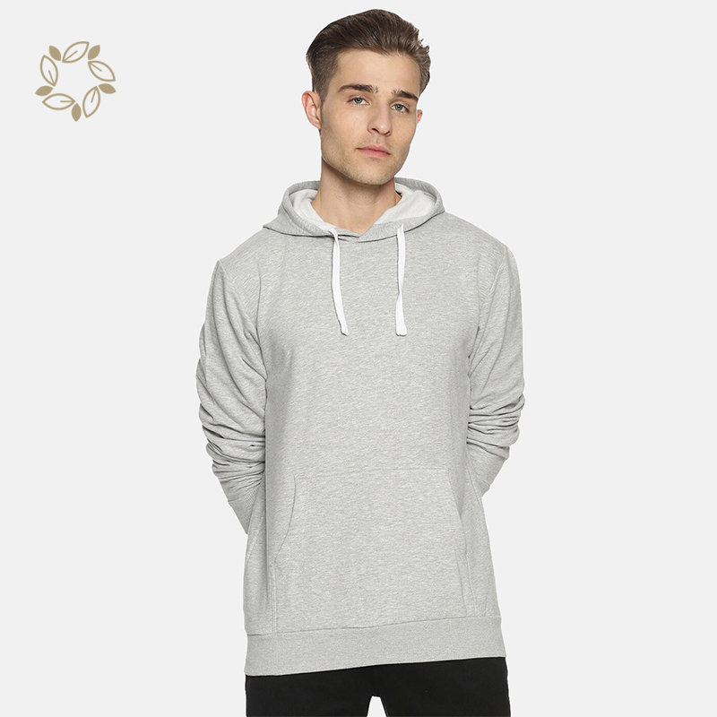 Sustainable Hoodie Eco friendly white hoodie custom 100% cotton terry hoodie pullover