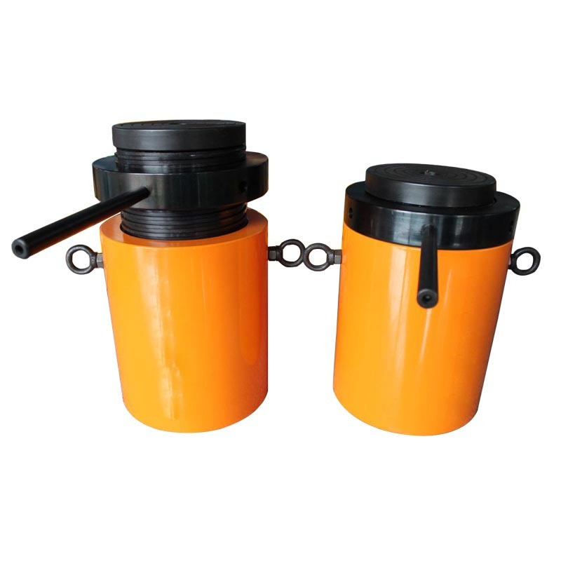Best price self-locking single acting lock nut hydraulic lifting piston cylinder