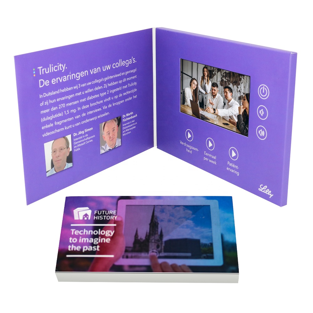 Custom 2.4 4.3 4.5 5 7 10.1 inch sexy mailers lcd screen video brochure catalog greeting gift invitation business card marketing