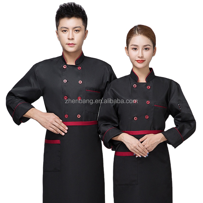 High Quality Long Sleeve Restaurant/hotel Chef Clothes Coat Uniform Kitchen Chef Jacket