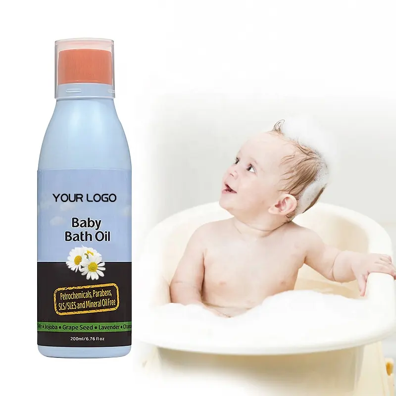 Organic pure natural essential oils chamomile baby bath oil cleansing moisturising nourishing safe and non-irritating