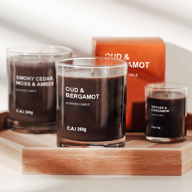 Hot sale custom decorative luxuary eco cylinder candle jar clear empty glass candle jars for candle making